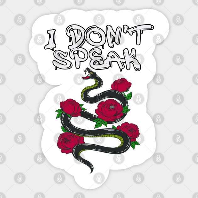 I don't speak snake Sticker by By Diane Maclaine